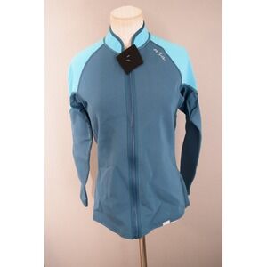 NRS Hydroskin .5 Full Zip Jacket XL Blue Teal Women Paddling Layer Zip